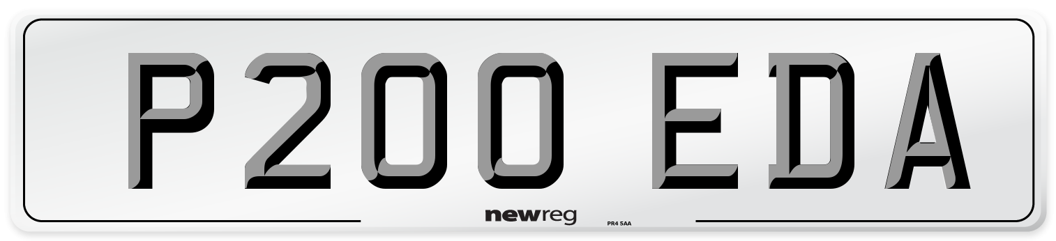 P200 EDA Number Plate from New Reg
